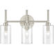 Chastine 3 Light 19 inch Brushed Nickel Bathroom Vanity Light Wall Light
